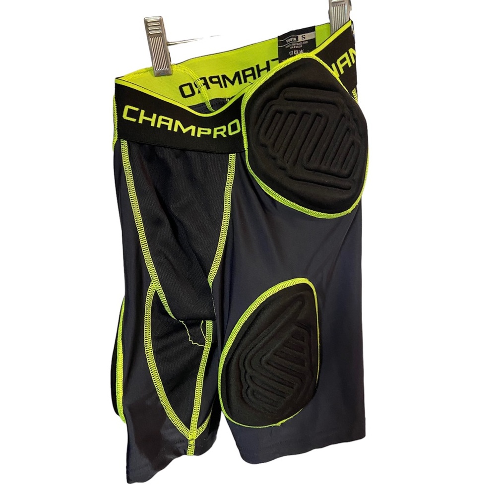 Champro black lime Youth Boys sports pads small padded shorts protection sports